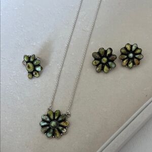 Palomino turquoise and sterling 925 stamped set